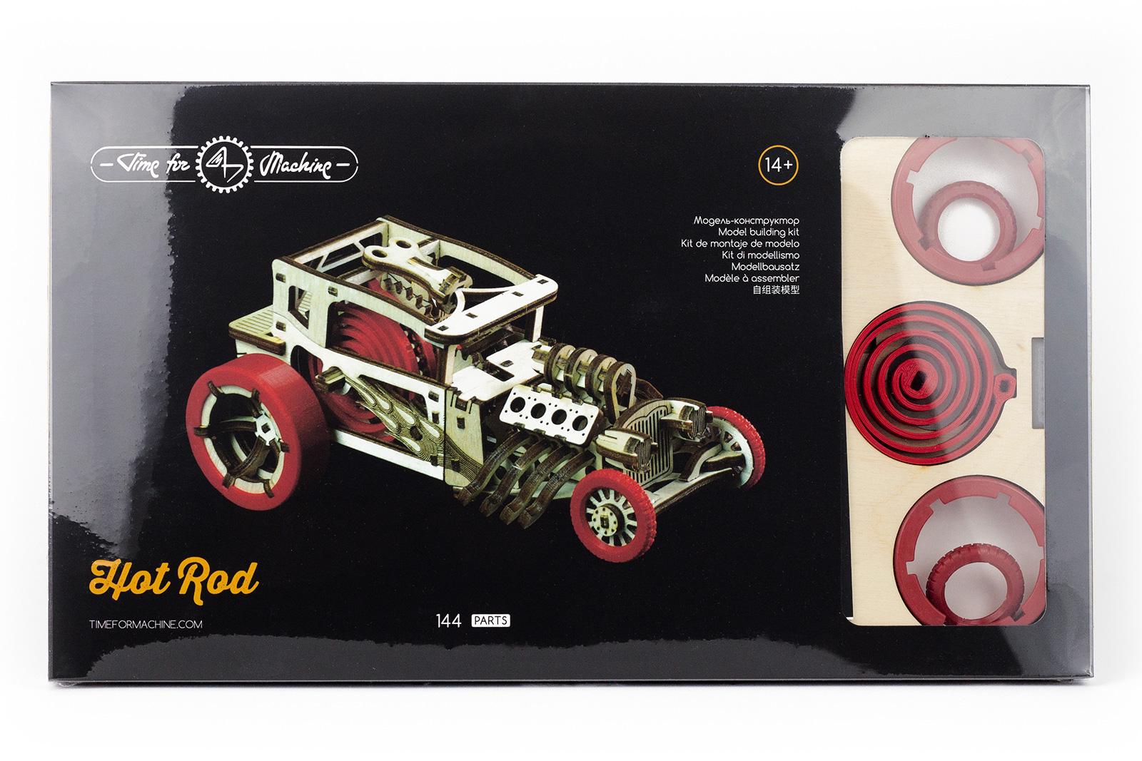 Конструктор механічний 3D Time for Machine Hot Rod автомобіль Бордовий (T4M380303BURG) - фото 10 Конструктор механічний 3D Time for Machine Hot Rod автомобіль Бордовий (T4M380303BURG) - фото 10