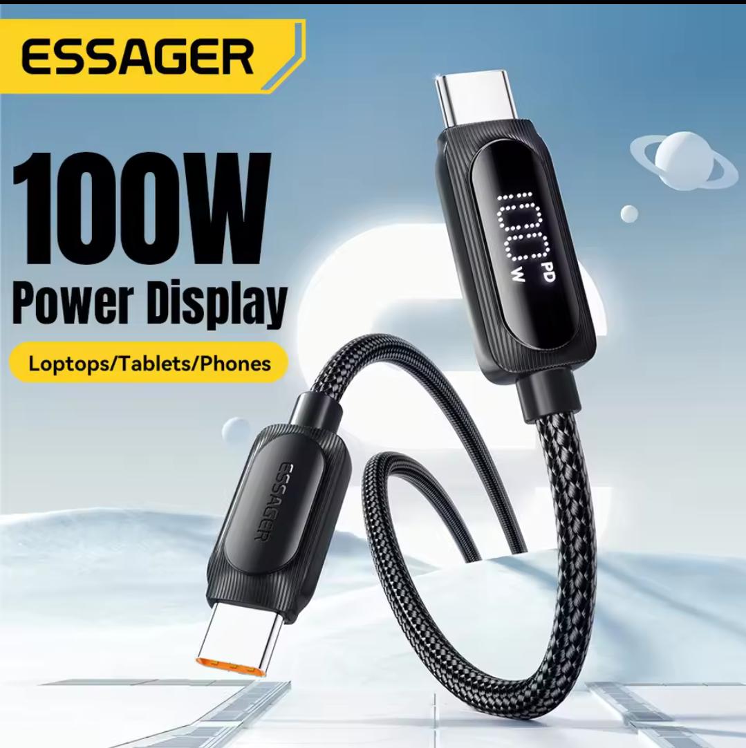 Кабель Essager Type-C PD 100w Fast Charge Black 2 м (26720013) - фото 3
