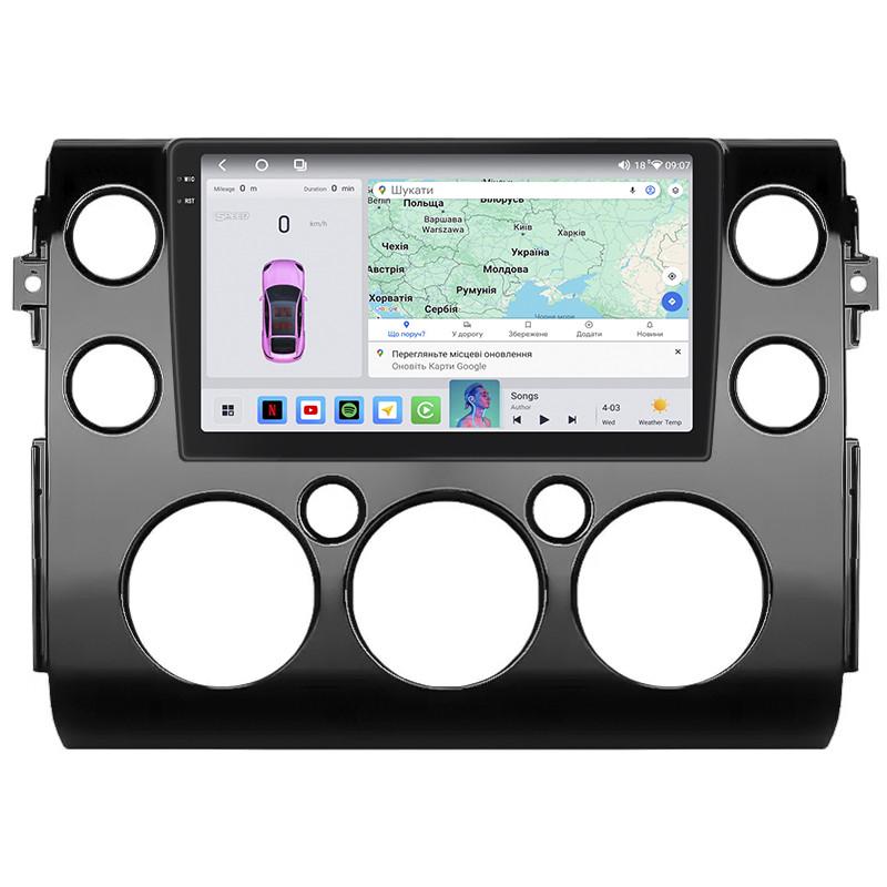 Автомагнітола штатна Lesko 4G/QLED/CarPlay/360°/GPS/Wi-Fi для Toyota FJ Cruiser 2006- 4/64Gb 9" (2321204385)