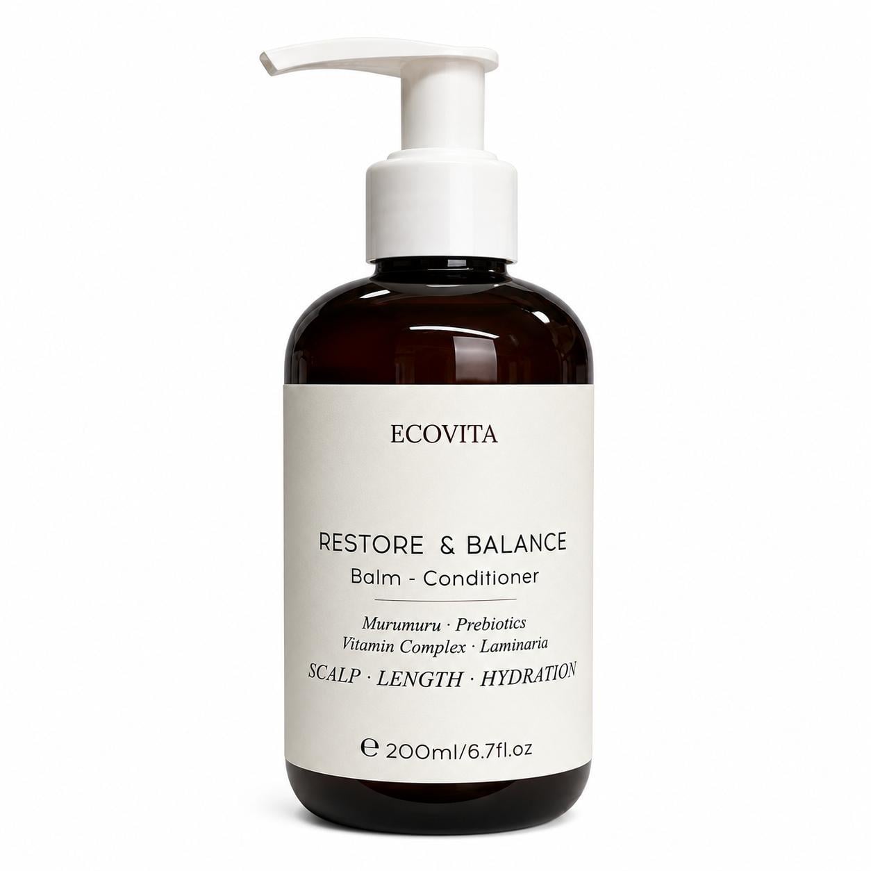Бальзам для мікробіому шкіри голови Ecovita Restore Balance Microbiome Scalp&Hair Length Fortifying Treatment та зміцнення 200 мл (37896917) Бальзам для мікробіому шкіри голови Ecovita Restore Balance Microbiome Scalp&Hair Length Fortifying Treatment та зміцнення 200 мл (37896917)