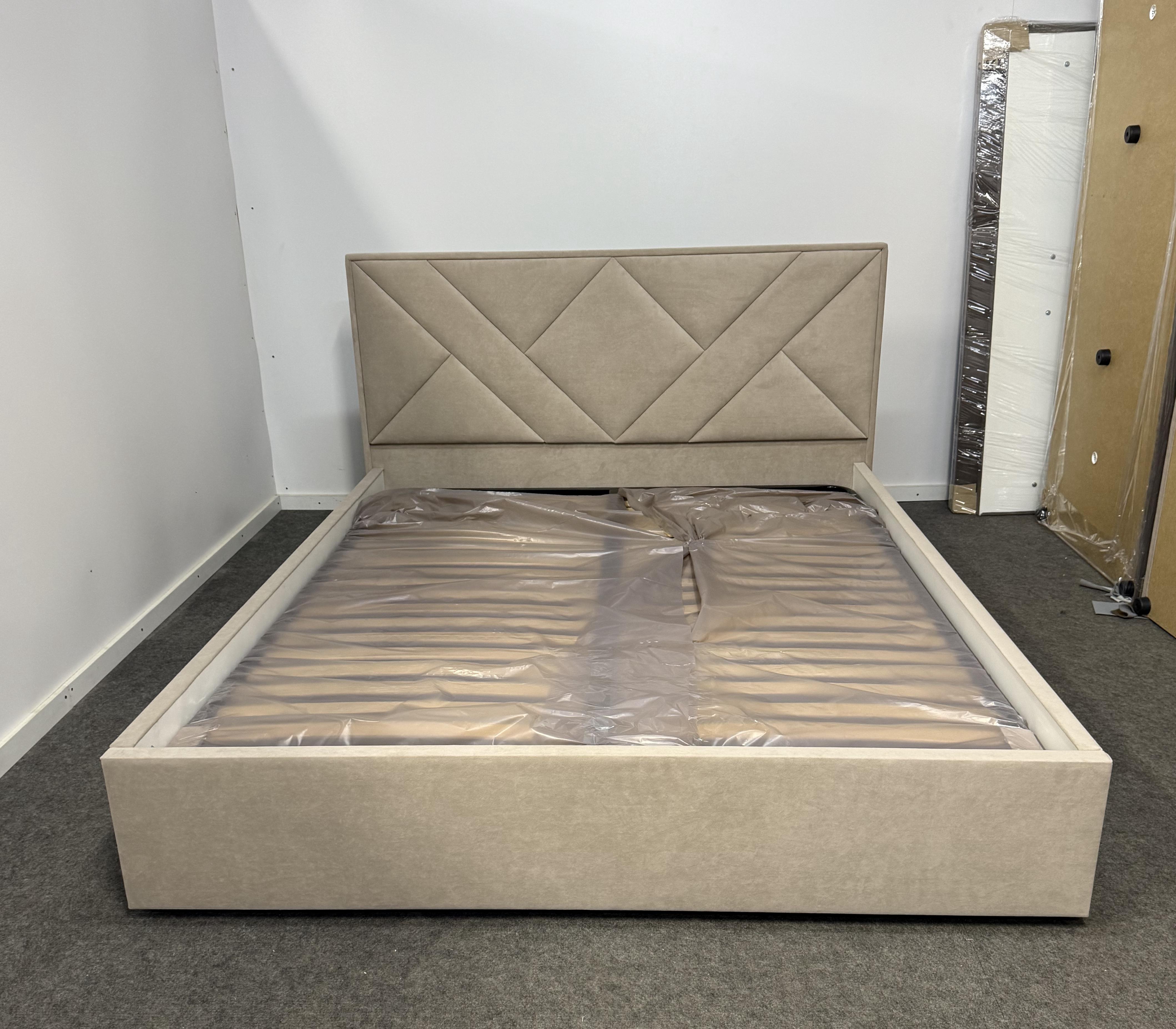 Кровать с подъемным механизмом ADS Mebli Гранд 120х200 см велюр Allure Бежевый (30765601) - фото 7 Кровать с подъемным механизмом ADS Mebli Гранд 120х200 см велюр Allure Бежевый (30765601) - фото 7