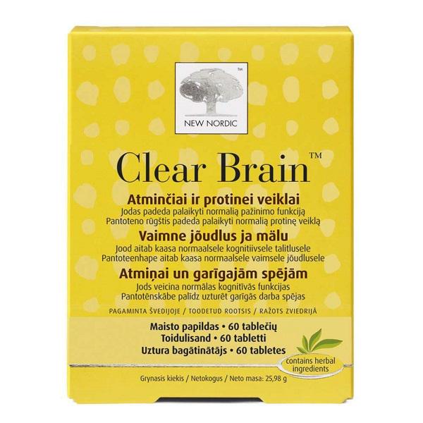 Комплекс для профилактики работы головного мозга New Nordic Clear Brain 60 таблеток (000020742)