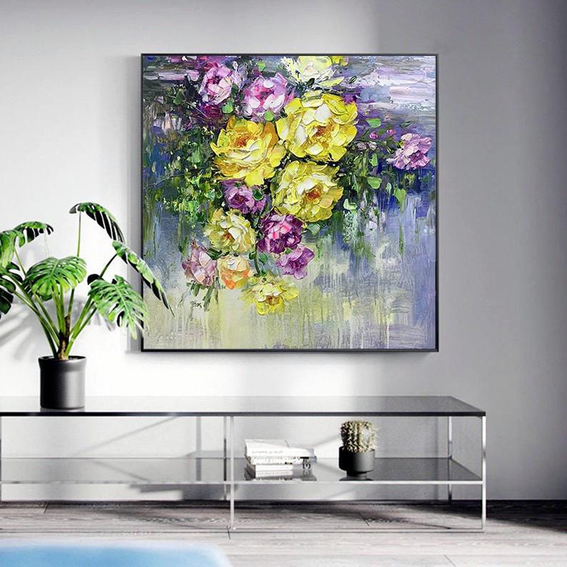 Картина на полотні ArtSale Квіти 70х70 см flwr0018