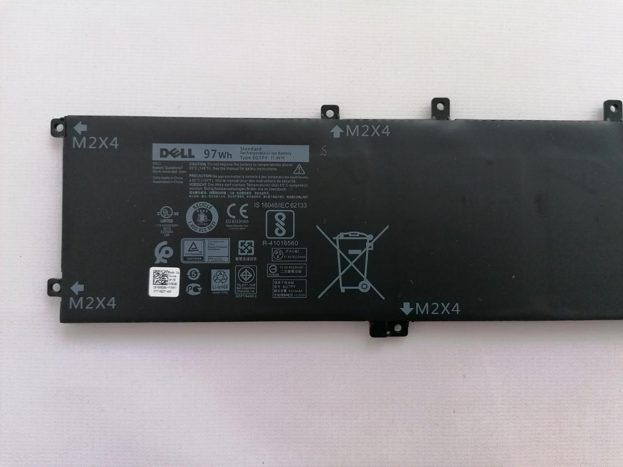 Батарея Dell Precision M5520/M5530 Series/6GTPY/11,4 V/97 Wh/8333 mAh - фото 6 Батарея Dell Precision M5520/M5530 Series/6GTPY/11,4 V/97 Wh/8333 mAh - фото 6