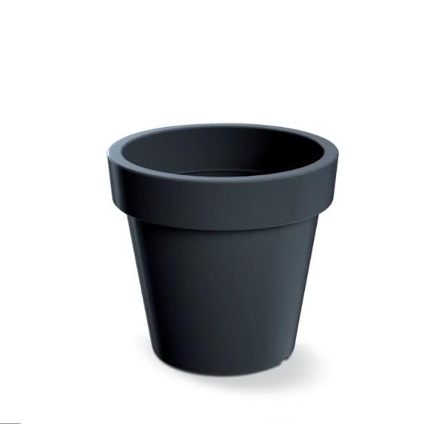 Горшок для цветов Prosperplast Lofly круглый на колесиках 60 см Антрацитовый (DLOF600)