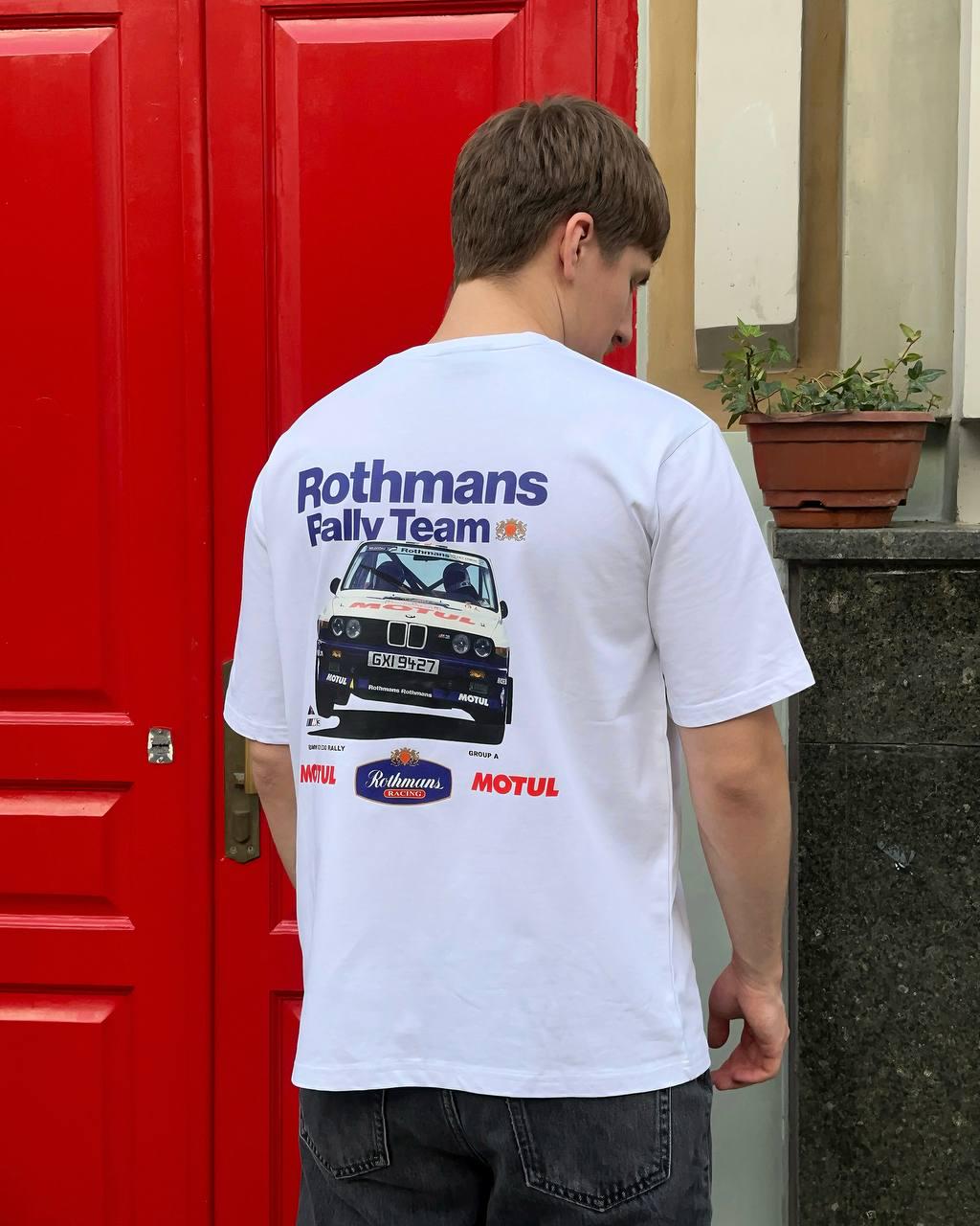 Футболка MEAN LTD Rothmans Rally Team BMW M3 E30 Rally Group A L Белый (MLD3050623)