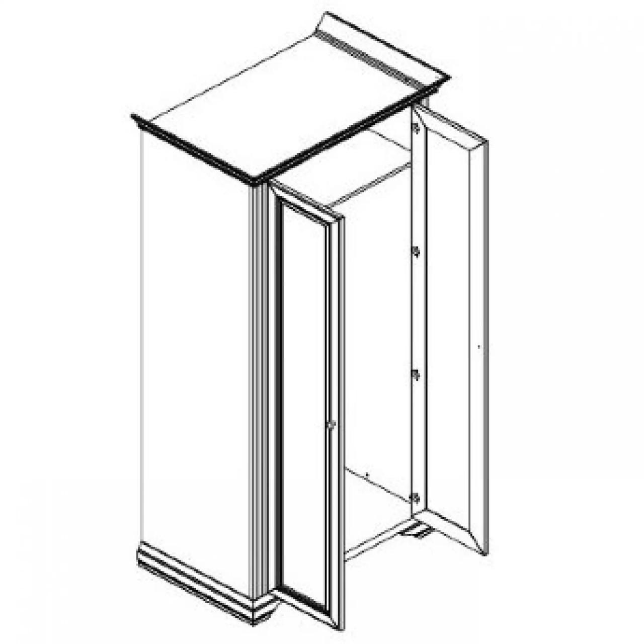 Шафа дводверна Гербор Вайт 2D Ясен сніжний/Сосна срібна (GRB-1335) - фото 2