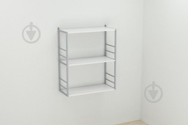 Книжная полка универсальная Ferrum-decor Стим 2 74x63x26 серый ДСП Белое 16мм (XK00049)