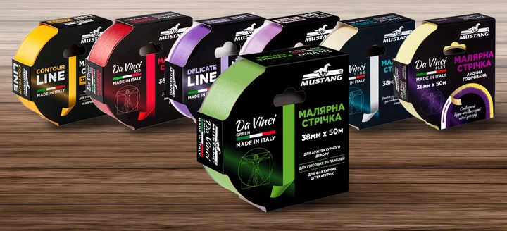 Малярная лента Mustang Da Vinci Green 48 мм х 50 м Зеленый - фото 2 Малярная лента Mustang Da Vinci Green 48 мм х 50 м Зеленый - фото 2