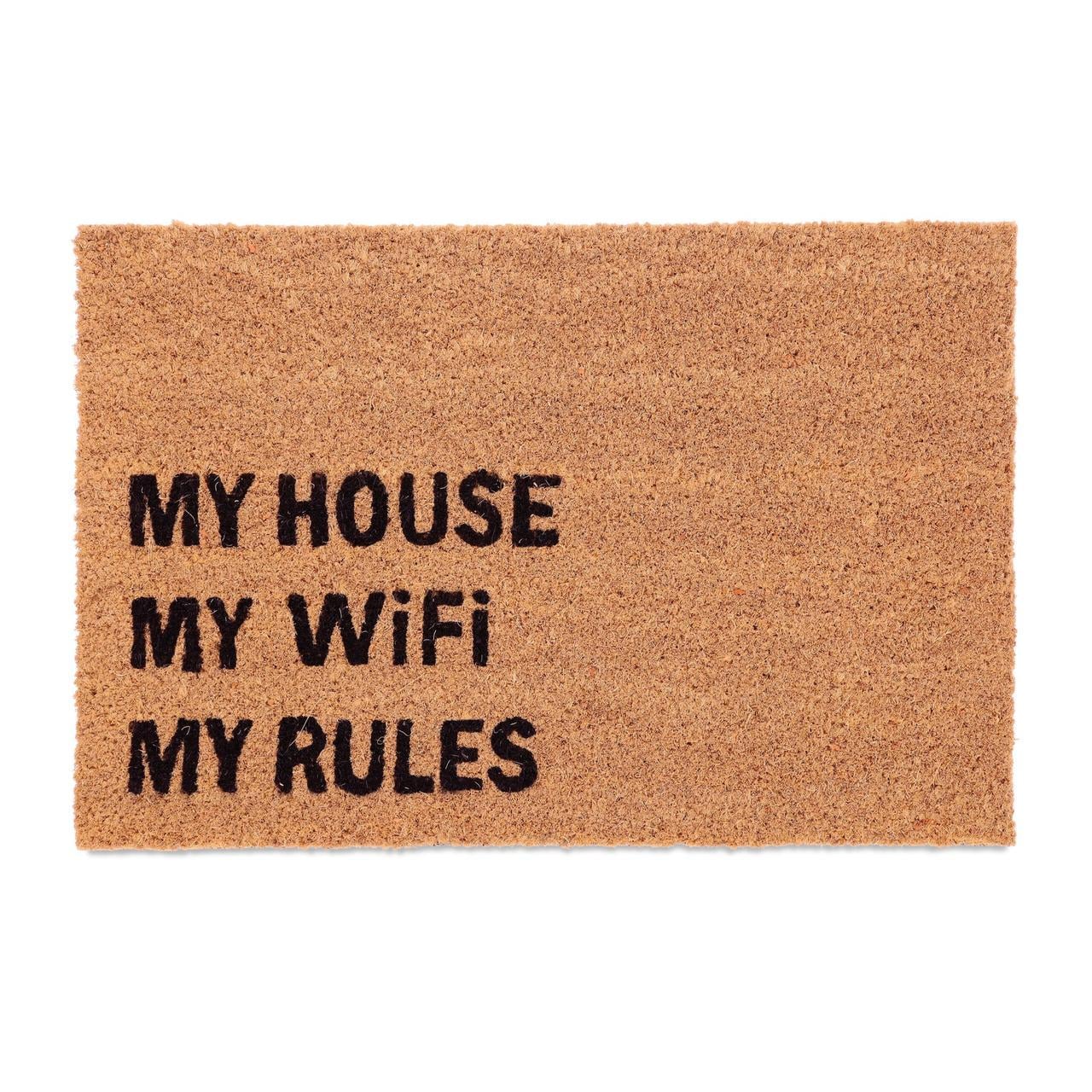 Килимок під двері My Wifi My Rules з кокосового волокна 60x40 см (19744278)