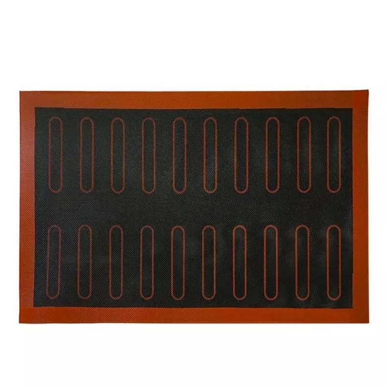 Килимок перфорований силіконовий для випічки з розмітками для еклерів 30х40 см Чорний (2680601093)