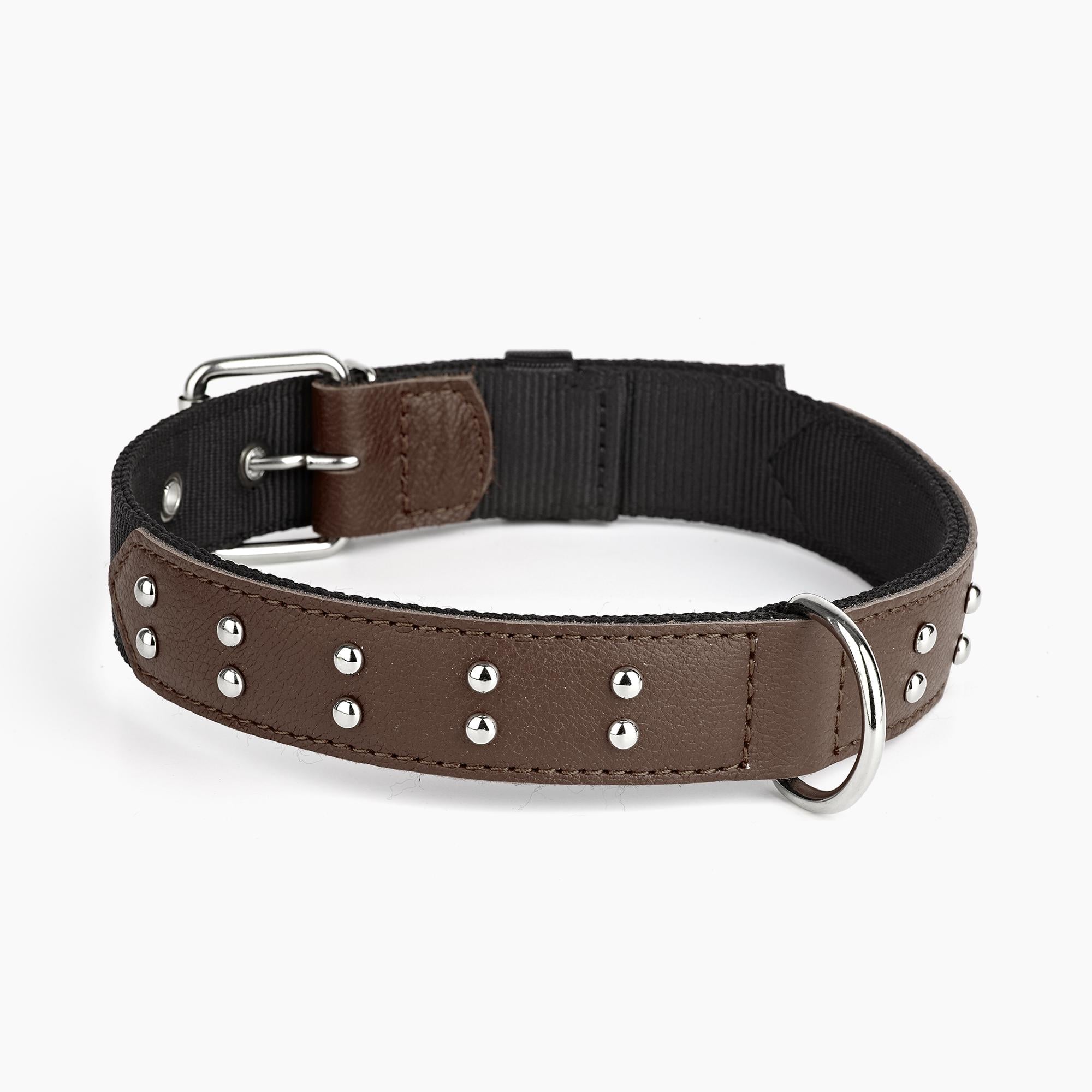 Ошейник KareLine и натуральной кожи с заклепками 35 мм 410-510 мм (6605/12)