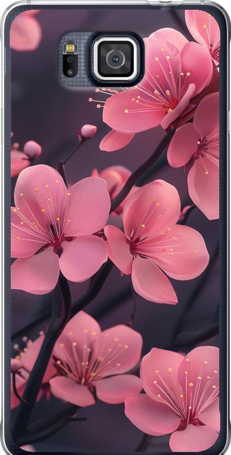 Чехол на Samsung Galaxy Alpha G850F Пурпурная сакура (6075u-65-42517)