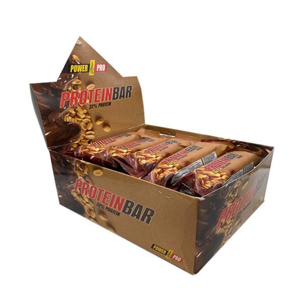 Батончик POWER PRO 32% Protein Bar с арахисом и карамелью уп. 20 шт. 60 г - фото 3