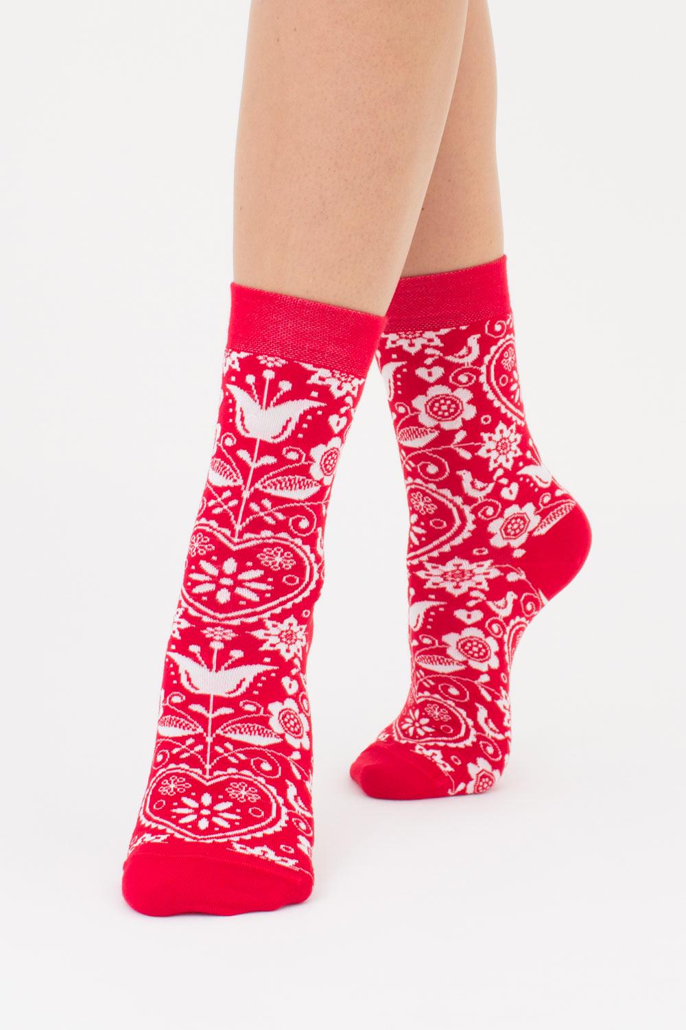 Шкарпетки жіночі бавовняні Giulia WS3 BRIGHT 2406 р. 36/40 Red (27068267)