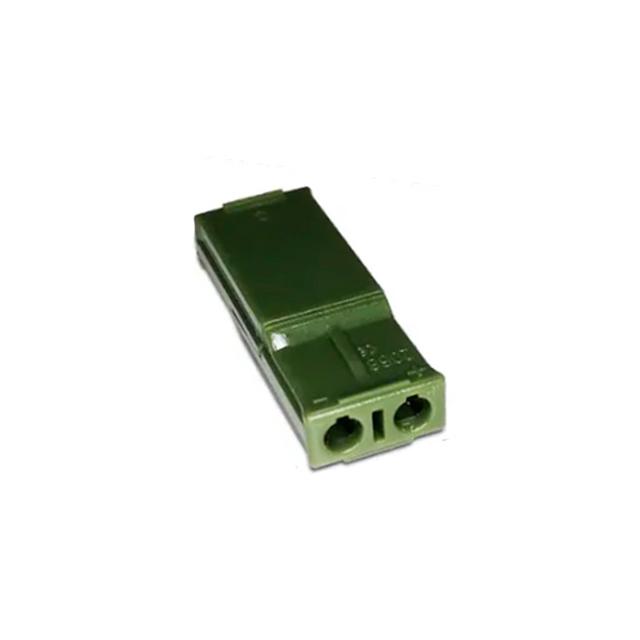 Клемма-коннектор проходная Tactix 0,34-1,6 мм2 6А 2х1-2х1 одинарная 30,8х12,1х6,8 мм Зеленый (2068-2PG)