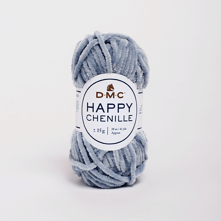 Пряжа велюровая DMC Happy Chenille 18 сероголубой (2608)