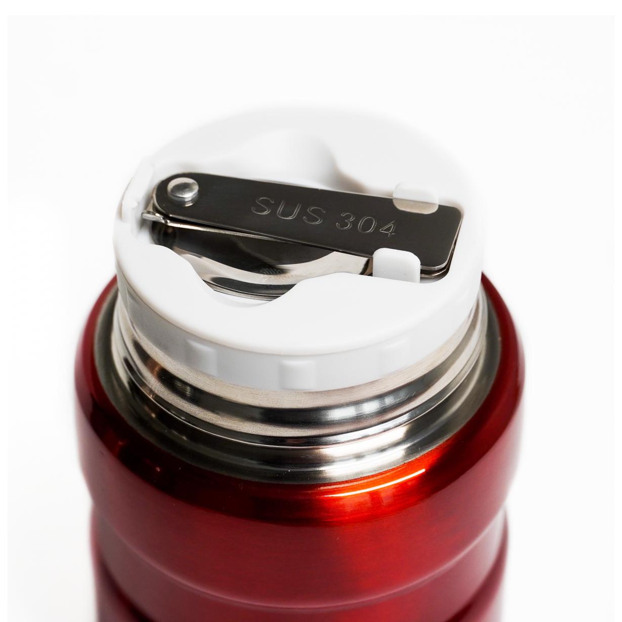 Термос для еды CUP металлический с металлической ложкой 500 мл Красный (25786758) - фото 3 Термос для еды CUP металлический с металлической ложкой 500 мл Красный (25786758) - фото 3