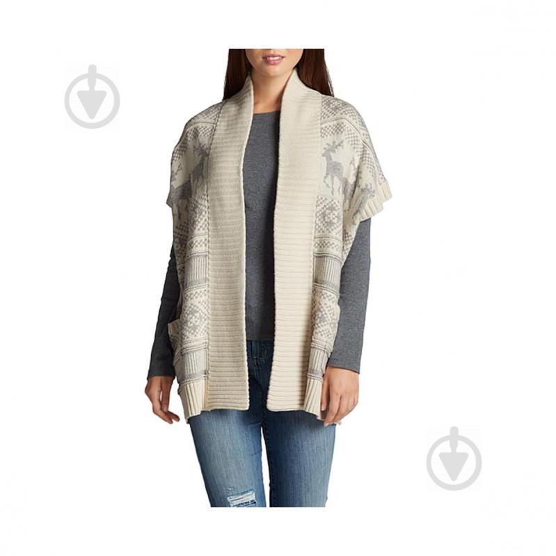 Пончо Eddie Bauer Women Poncho mit Rentieren M Бежеве (0751BEG-M)