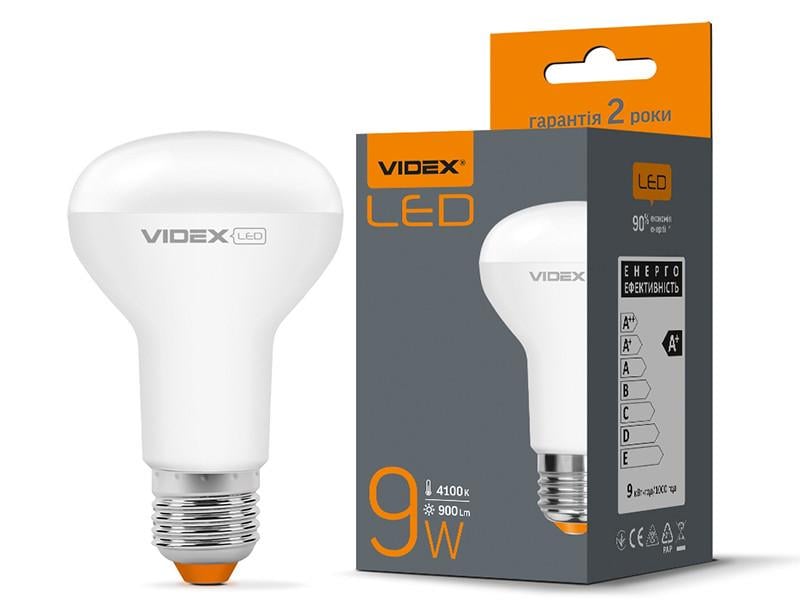 Світлодіодна лампа Videx R63e 9W E27 4100K 220 V (VL-R63e-09274) Світлодіодна лампа Videx R63e 9W E27 4100K 220 V (VL-R63e-09274)