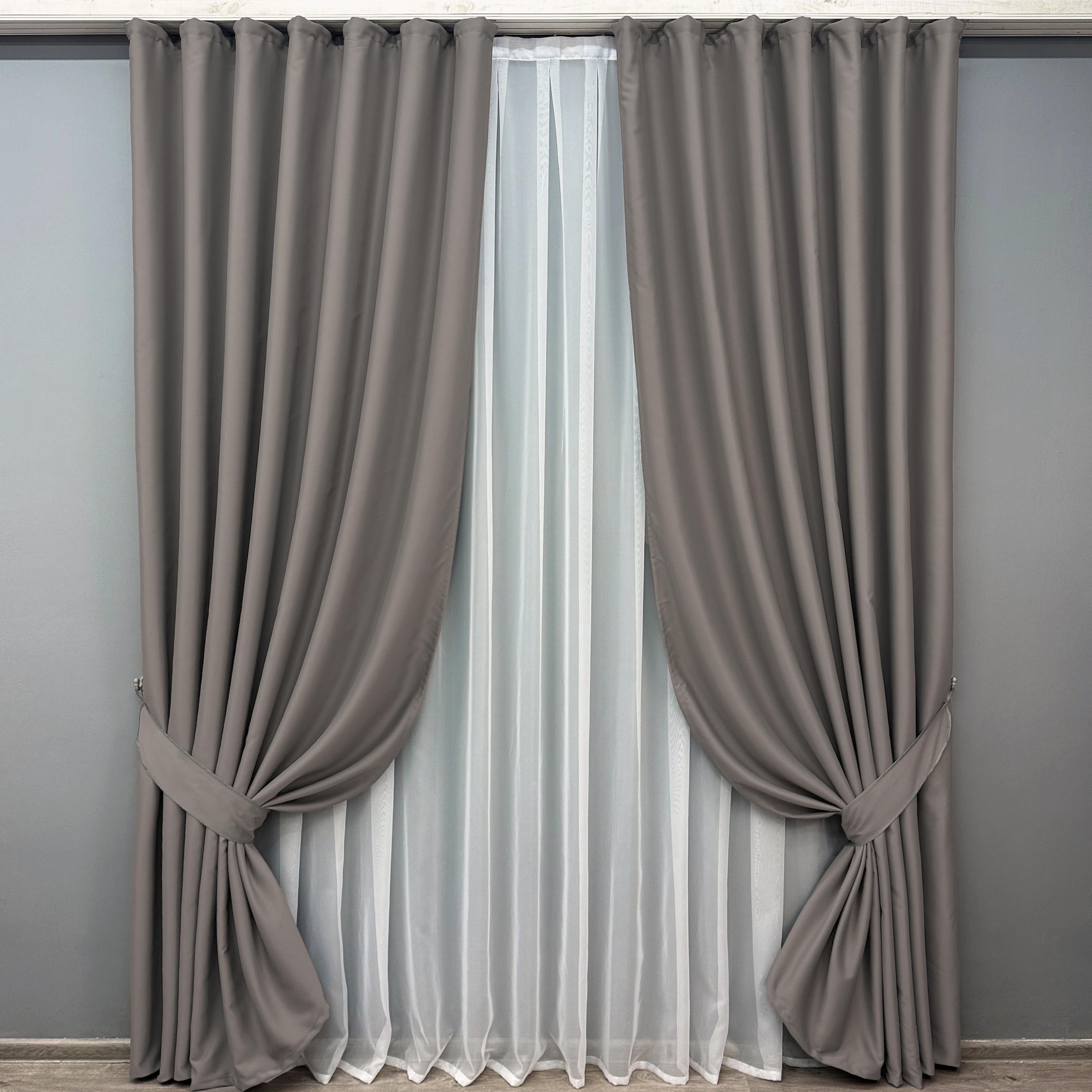 Комплект штор VR-Textil Midnight № 1228ш блэкаут 150х290 см 2 шт. Серый (33-0064)