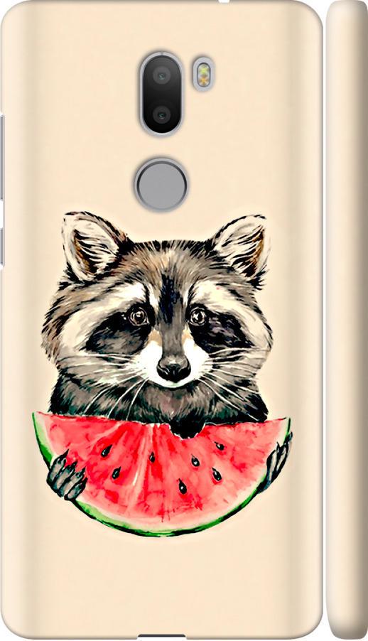 Чехол на Xiaomi Mi 5s Plus Енотик с арбузом (4605c-396-42517)