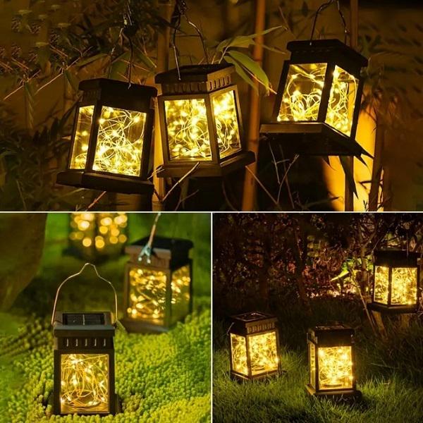 Підвісний світильник для вуличного освітлення працює на сонячній батареї 2 шт. (L00089) - фото 4 Підвісний світильник для вуличного освітлення працює на сонячній батареї 2 шт. (L00089) - фото 4