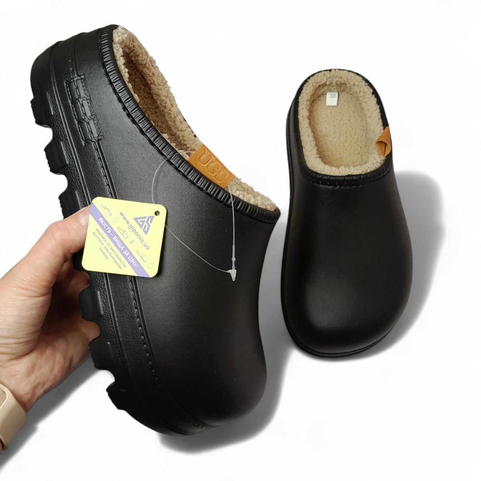 Сабо женские утепленные GIPANIS р. 37 23,5 см Черный (2807603040) - фото 7