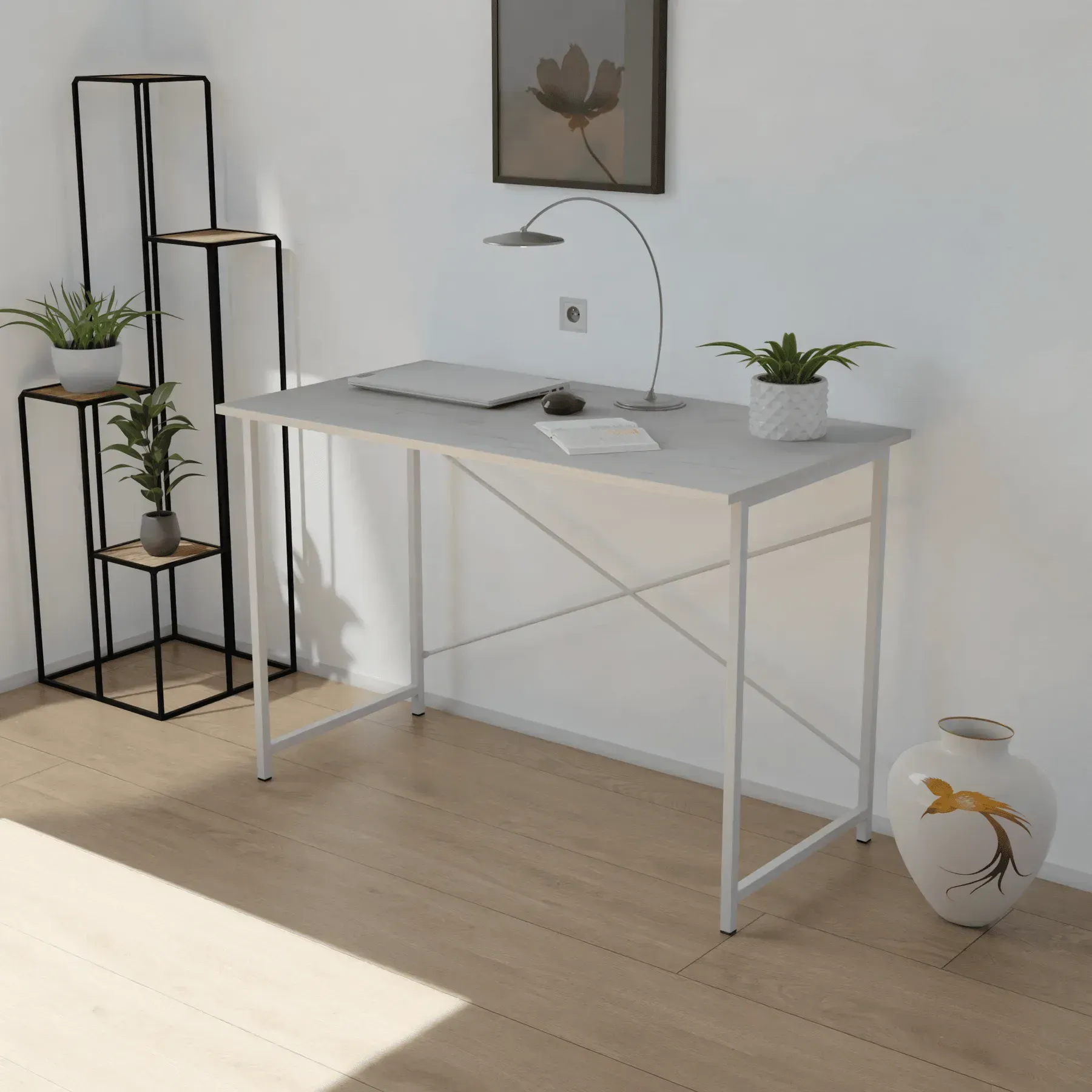 Стол письменный Неман 100х55х75 см Дуб крафт белый (326242)