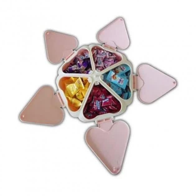 Органайзер для сладостей Peach Heart Shape на 5 отсеков с подставкой для телефона Бирюзовый (28593380) - фото 4 Органайзер для сладостей Peach Heart Shape на 5 отсеков с подставкой для телефона Бирюзовый (28593380) - фото 4