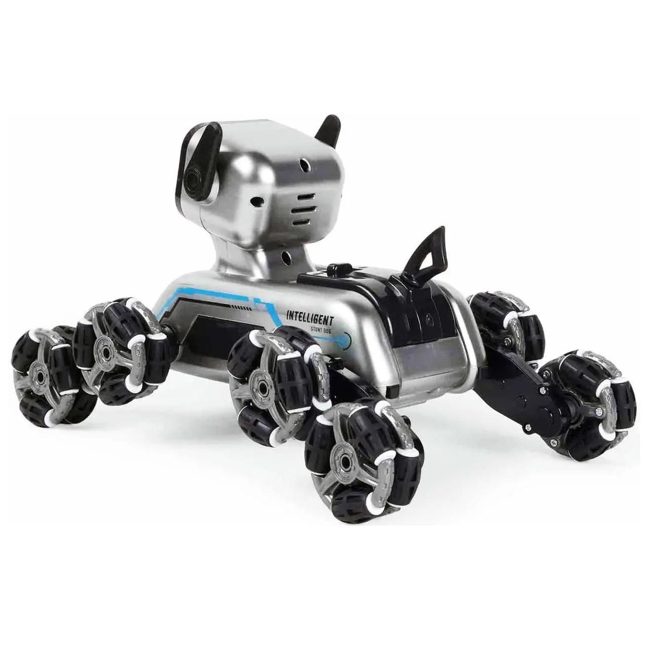 Іграшка трюкова собака Stunt Robot Dog восьмиколісна на радіокеруванні Grey (3_05486) - фото 4