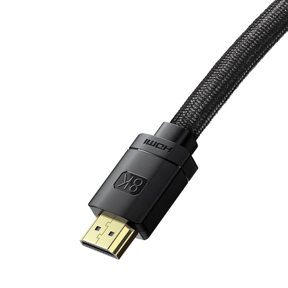 Кабель HDMI 2.1 8K BASEUS High Definition Series HDMI на HDMI Adapter Cable 1 м 8K HDMI2.1 Black - фото 6
