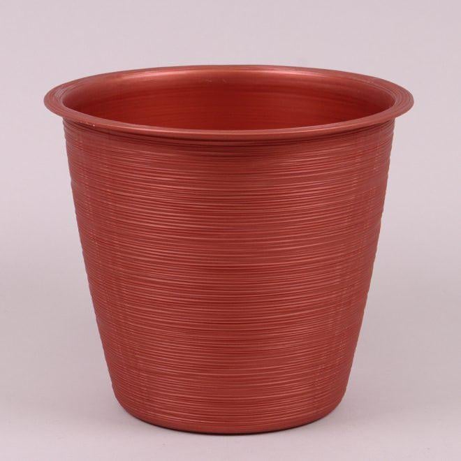 Горшок пластмассовый Flora FURU 23,5 см Медный (92090)