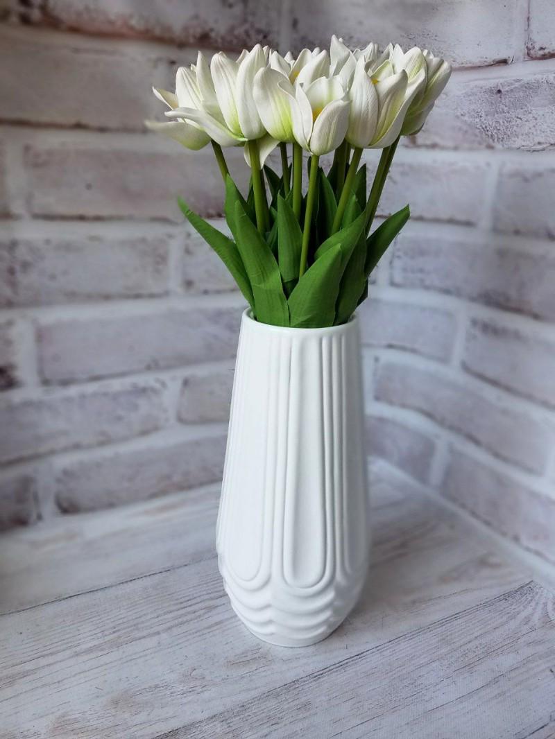 Ваза керамічна Ріо 31 см Білий - фото 1