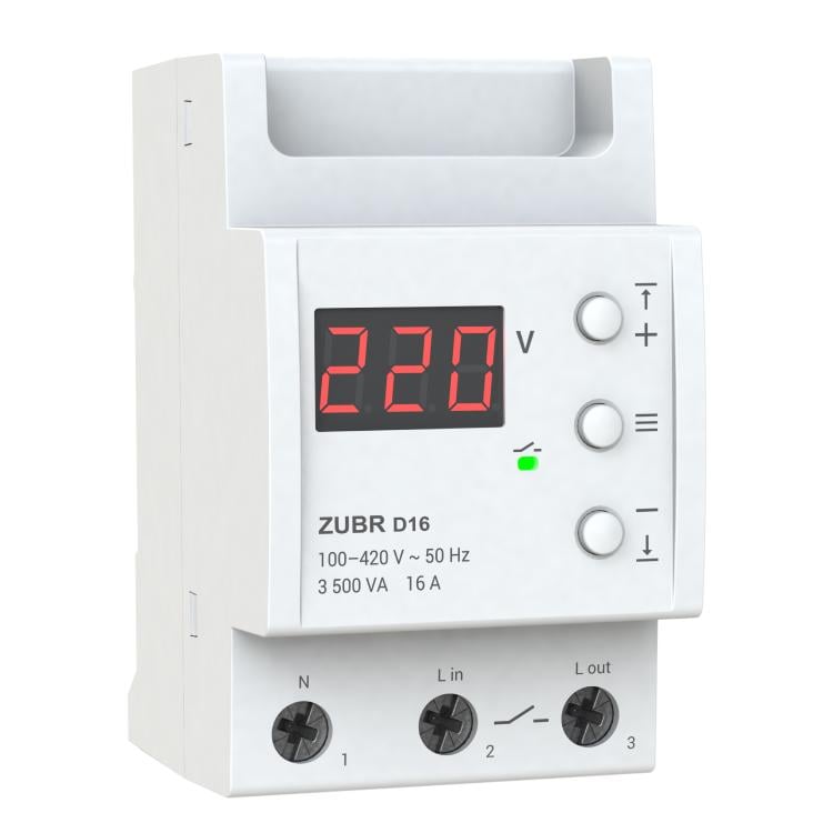 Реле напруги ZUBR D16/16 А/3 500 ВА (4820120220395) - фото 1 Реле напруги ZUBR D16/16 А/3 500 ВА (4820120220395) - фото 1