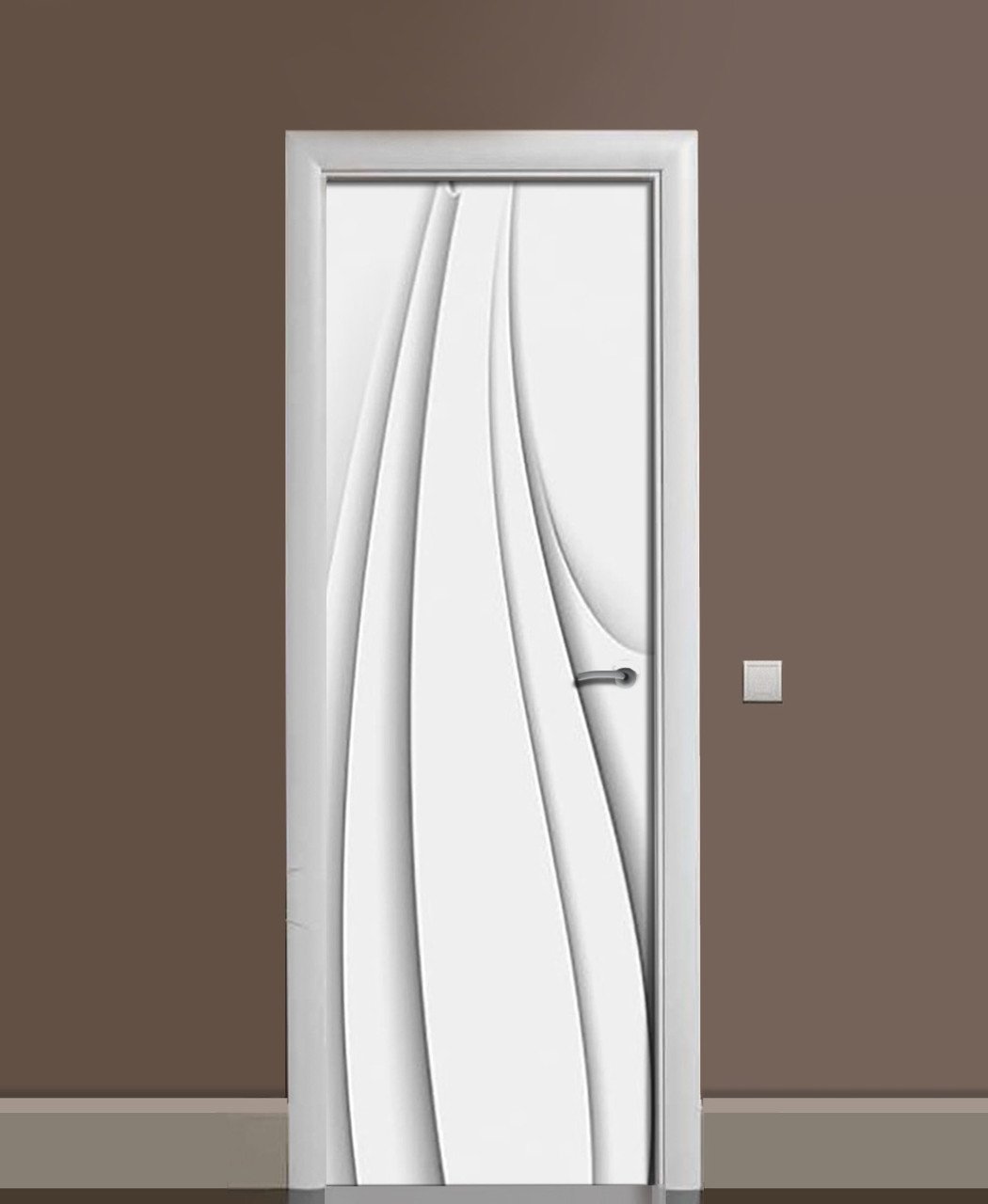 Наклейка 3D на дверь Zatarga "Обломок орхидеи" виниловая 650х2000 мм