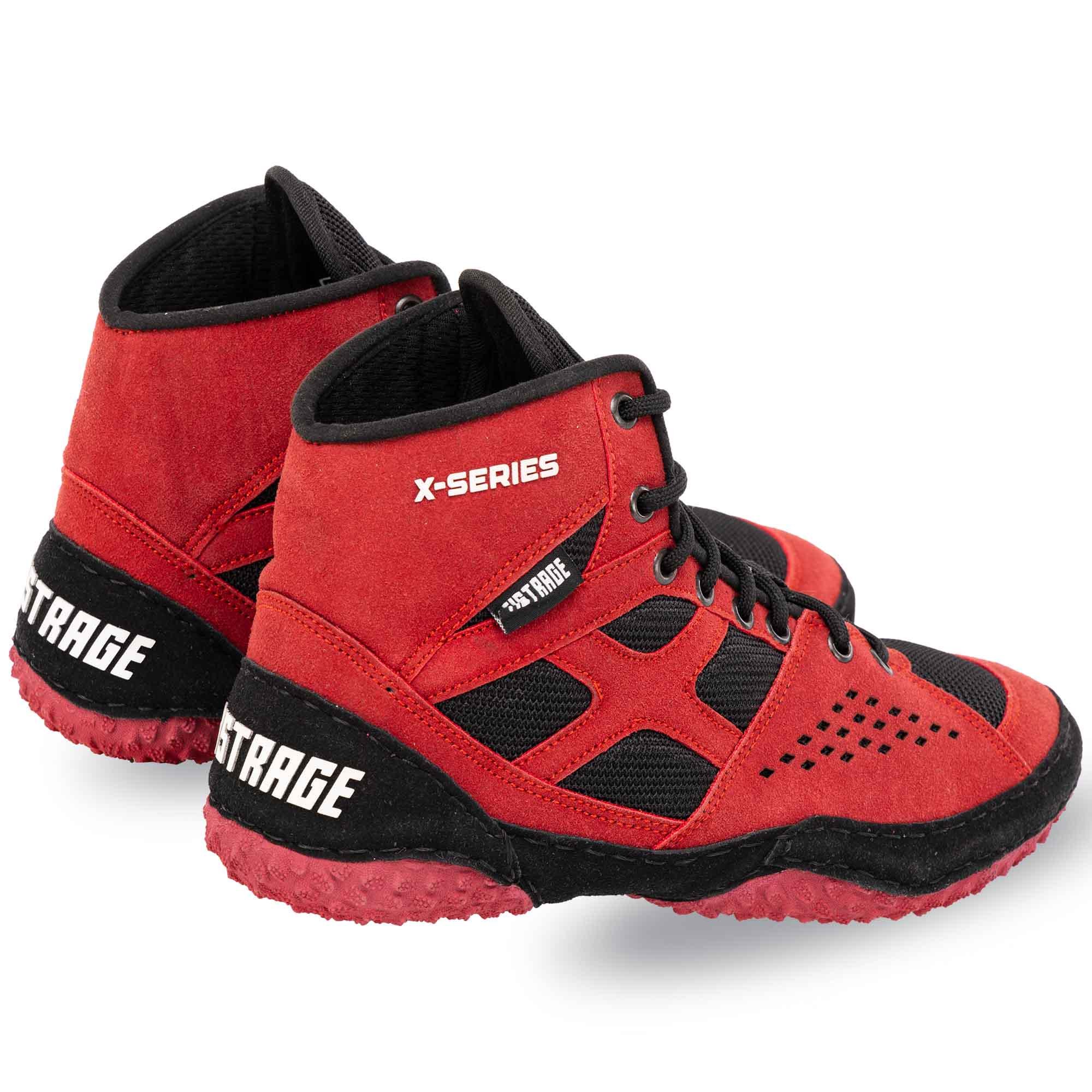 Борцовки FISTRAGE VL-4565 верх замша/низ нескользящая резина р. 33/20,5 см Бордовый/Черный (6936116104740) - фото 7