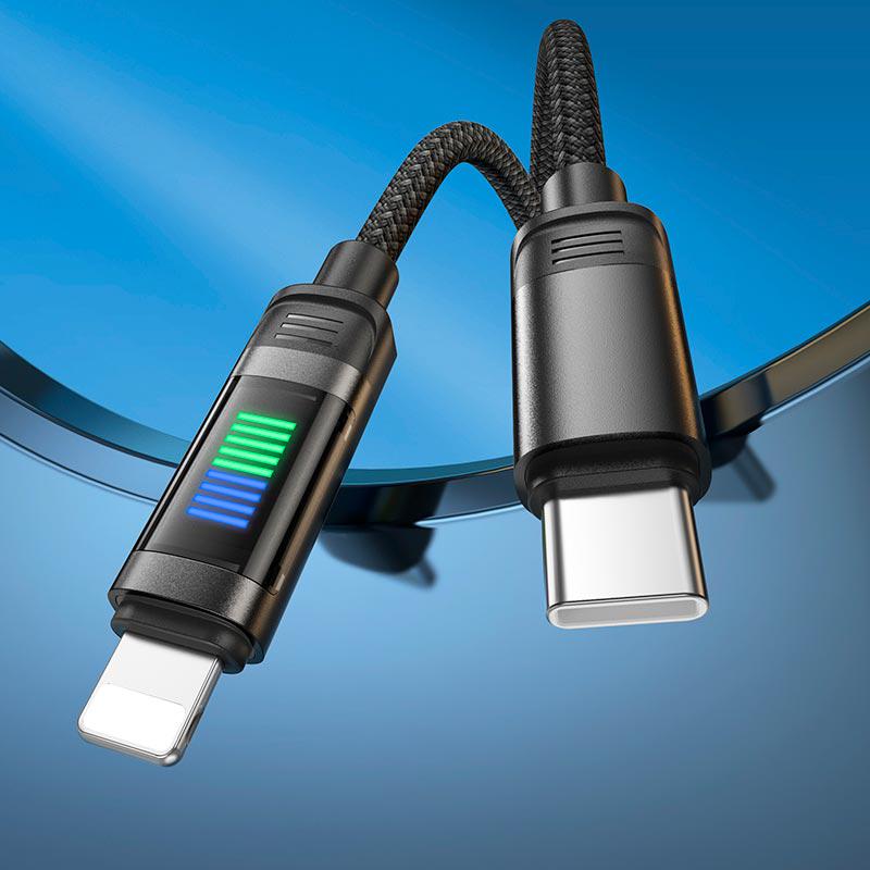 Кабель Hoco U126 USB to Lightning 27W 1,2 м Black - фото 4 Кабель Hoco U126 USB to Lightning 27W 1,2 м Black - фото 4
