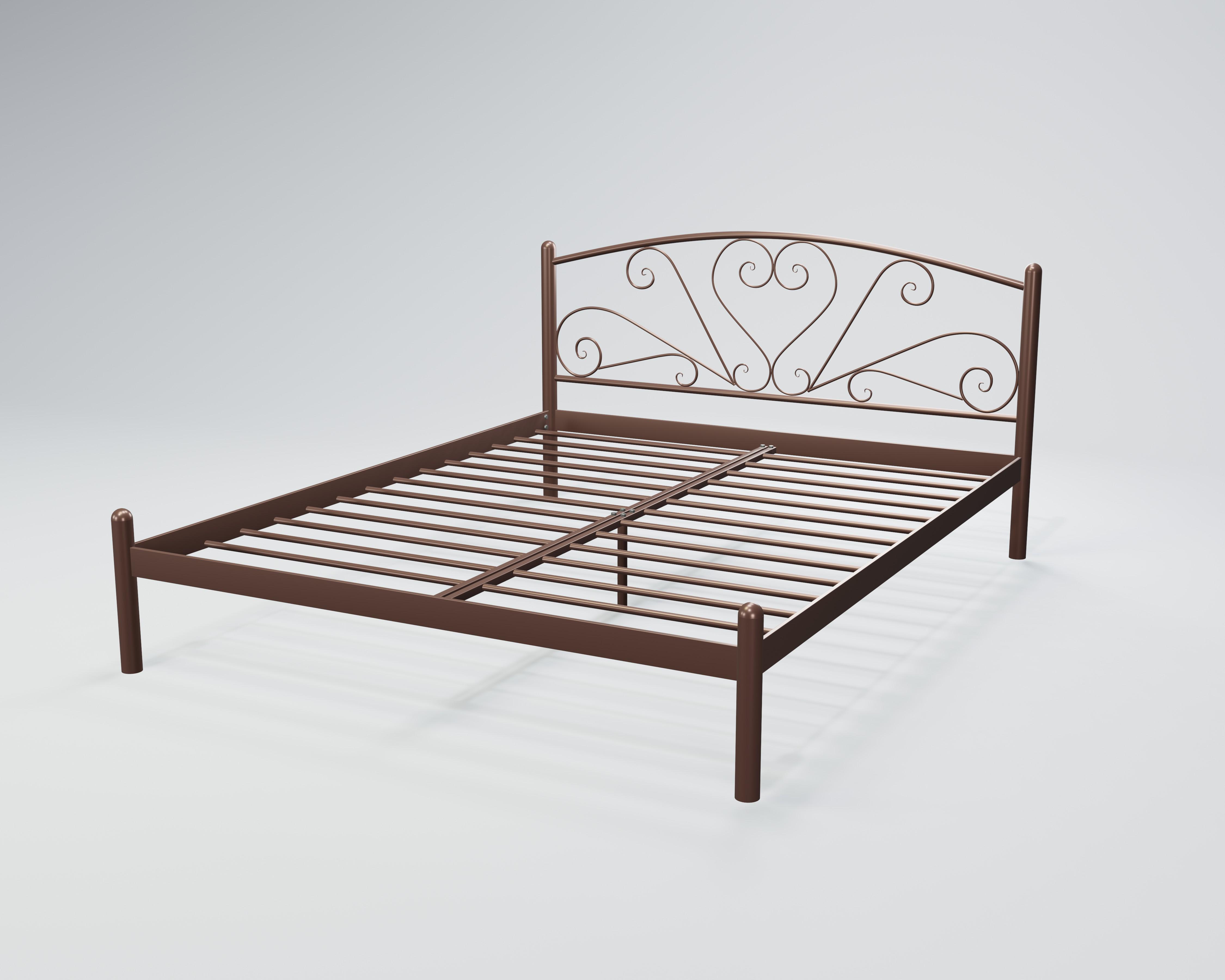 Кровать металлическая Карисса 180x200 см Коричневый Кровать металлическая Карисса 180x200 см Коричневый