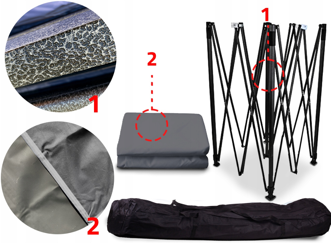 Павильон садовый Maltec 3 стены 3х3 м Серый (2166763814) - фото 7 Павильон садовый Maltec 3 стены 3х3 м Серый (2166763814) - фото 7