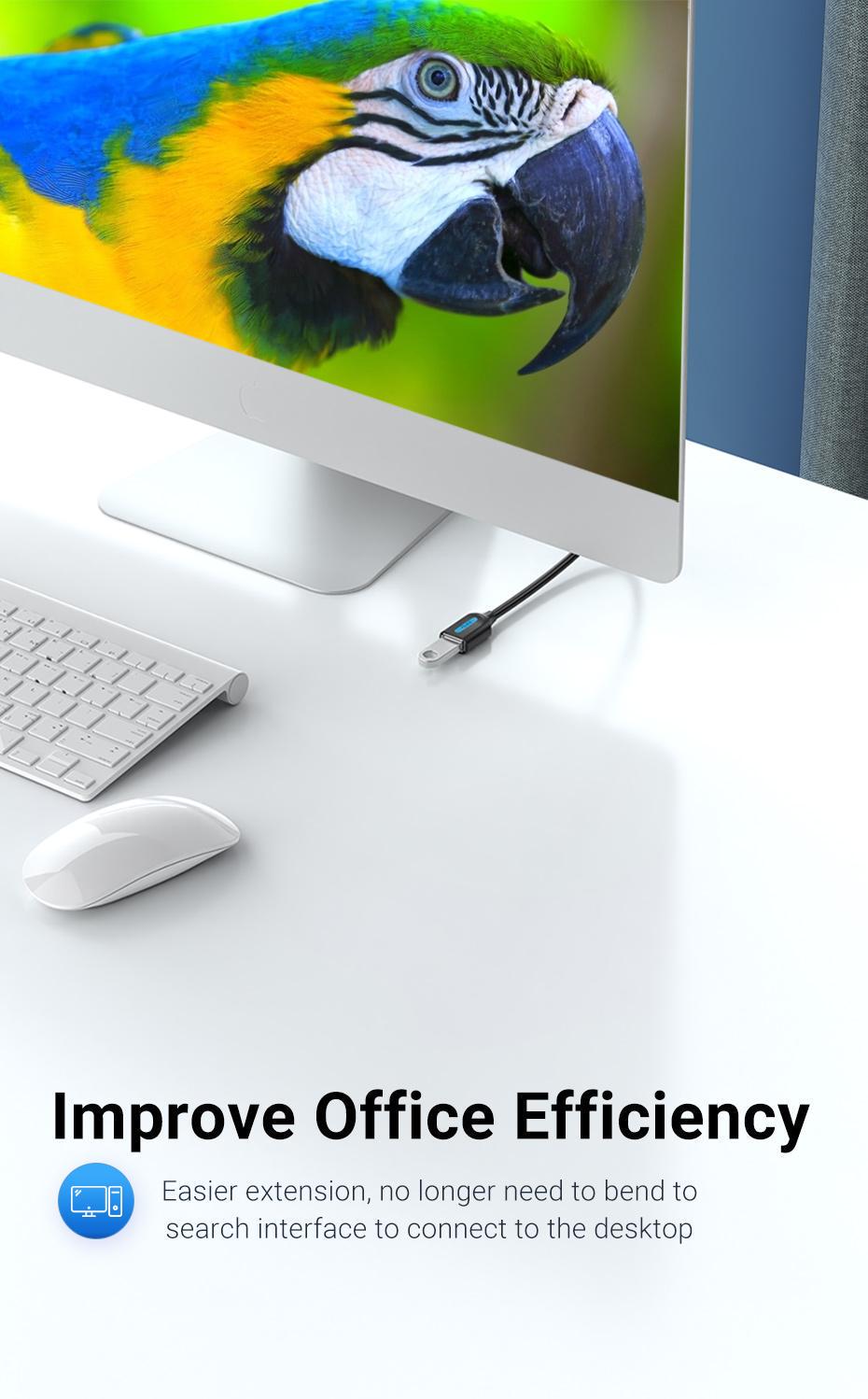 Кабель Vention USB 3.0 5 Гбіт/с USB-A папа на USB-A мама 1 м Чорний (CBHBF) - фото 5 Кабель Vention USB 3.0 5 Гбіт/с USB-A папа на USB-A мама 1 м Чорний (CBHBF) - фото 5