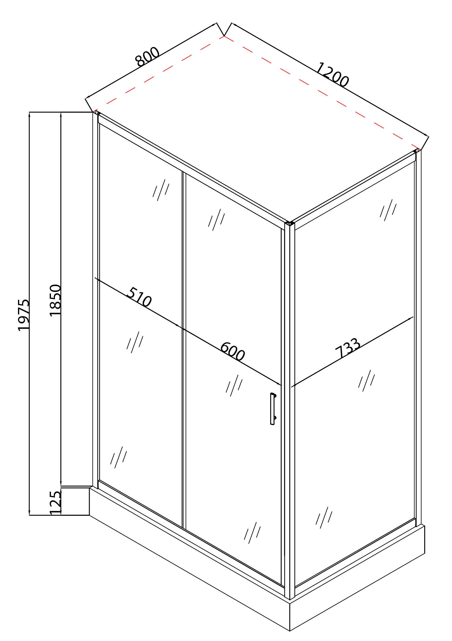 Душевая кабина MIXXUS HARD SCT01-120x80x198-TR прямоугольное стекло 5 мм с подонном 120x80 см Хром (OL-MI6910) - фото 8 Душевая кабина MIXXUS HARD SCT01-120x80x198-TR прямоугольное стекло 5 мм с подонном 120x80 см Хром (OL-MI6910) - фото 8