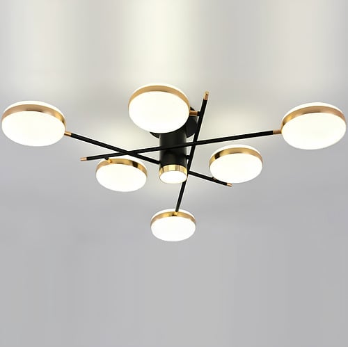 Люстра светодиодная Svet с пультом 118W 3000-6000К Черно-золотой (SY-16065/6+1 BK+GD)