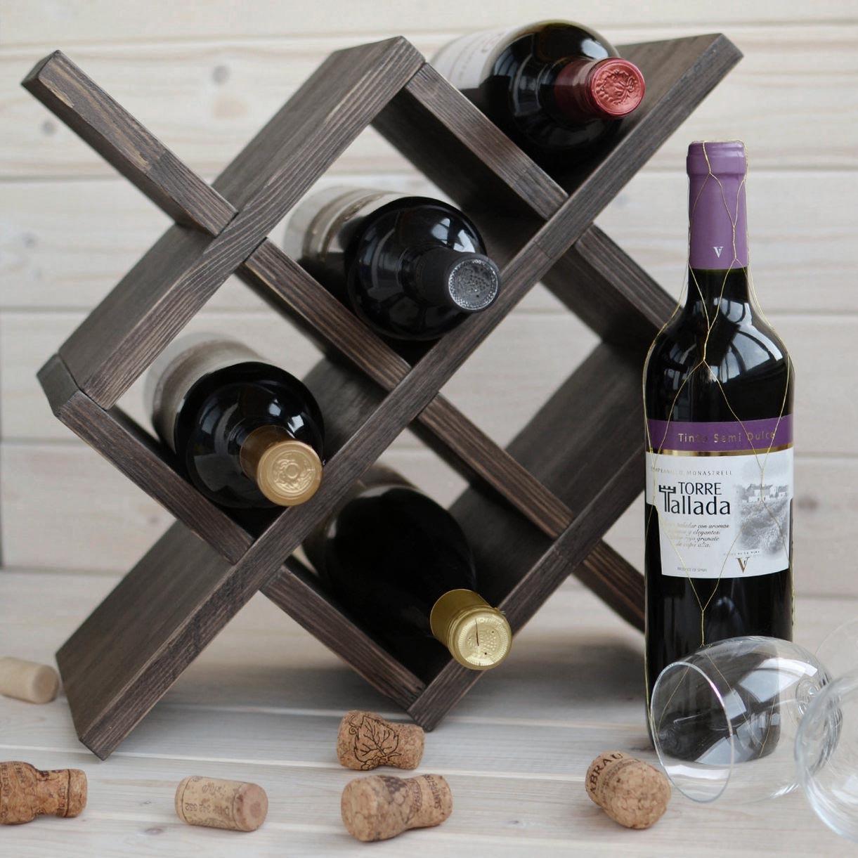 Полка для вина настольная Альма Мокко (Впс-007810)