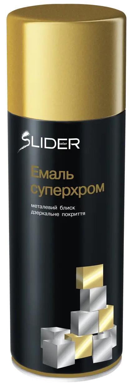 Емаль із ефектом хром Lider Суперхром 400 мл аерозоль Золотистий