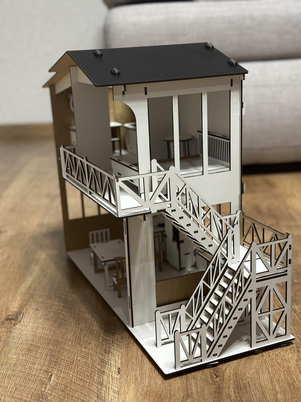 Конструктор-пазл детский Кукольный домик с балконом и лестницей деревянный (1777515643) - фото 5 Конструктор-пазл детский Кукольный домик с балконом и лестницей деревянный (1777515643) - фото 5