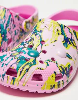 Сабо Crocs Classic Bubble Marble р. EUR 37-38 Taffy Pink/Multi (14301743) - фото 5