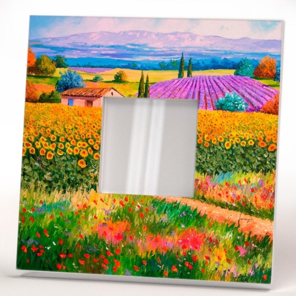 Дзеркало декоративне Поле лаванди 260х260 мм (M00197) - фото 2