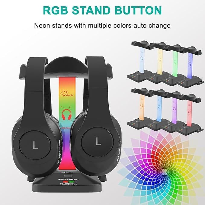 Навушники WallarGe Bluetooth подвійні бездротові з радіопередавачем - фото 5 Навушники WallarGe Bluetooth подвійні бездротові з радіопередавачем - фото 5