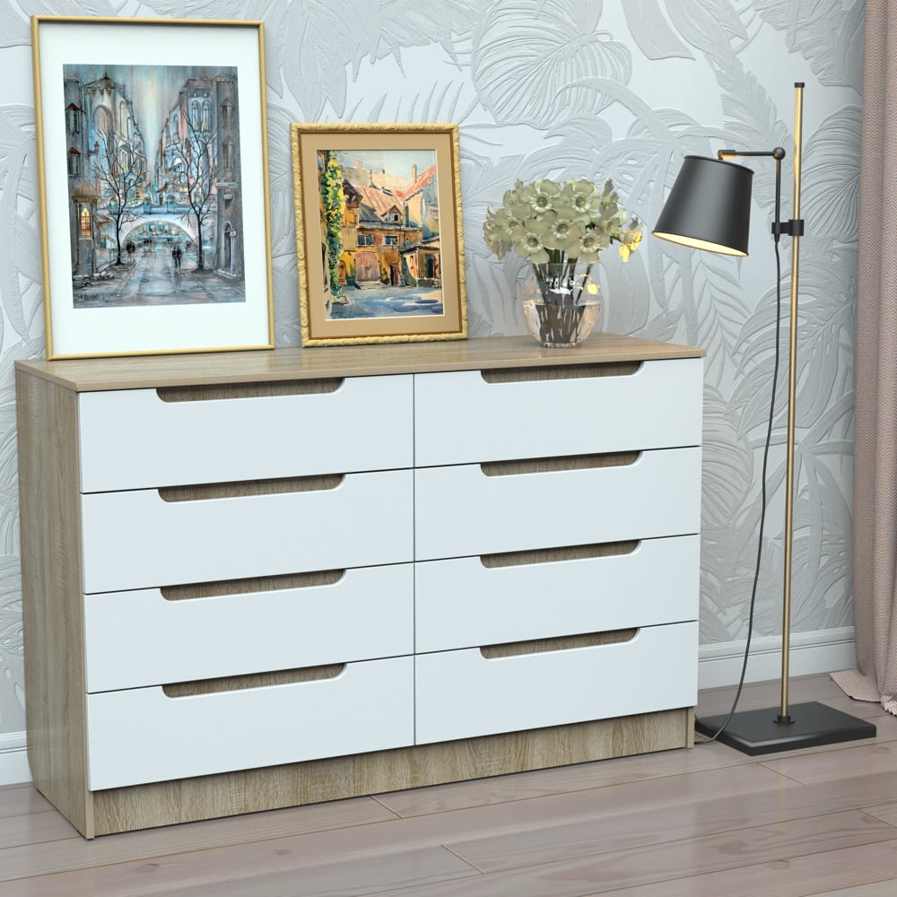 Комод Тиса Мебель 330 Дуб сонома/Белый (9003130)